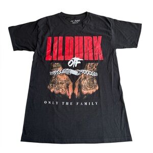 Lil Durk OTF Only The Family Mens Black Graphic Hip Hop Rap T-Shirt Size M